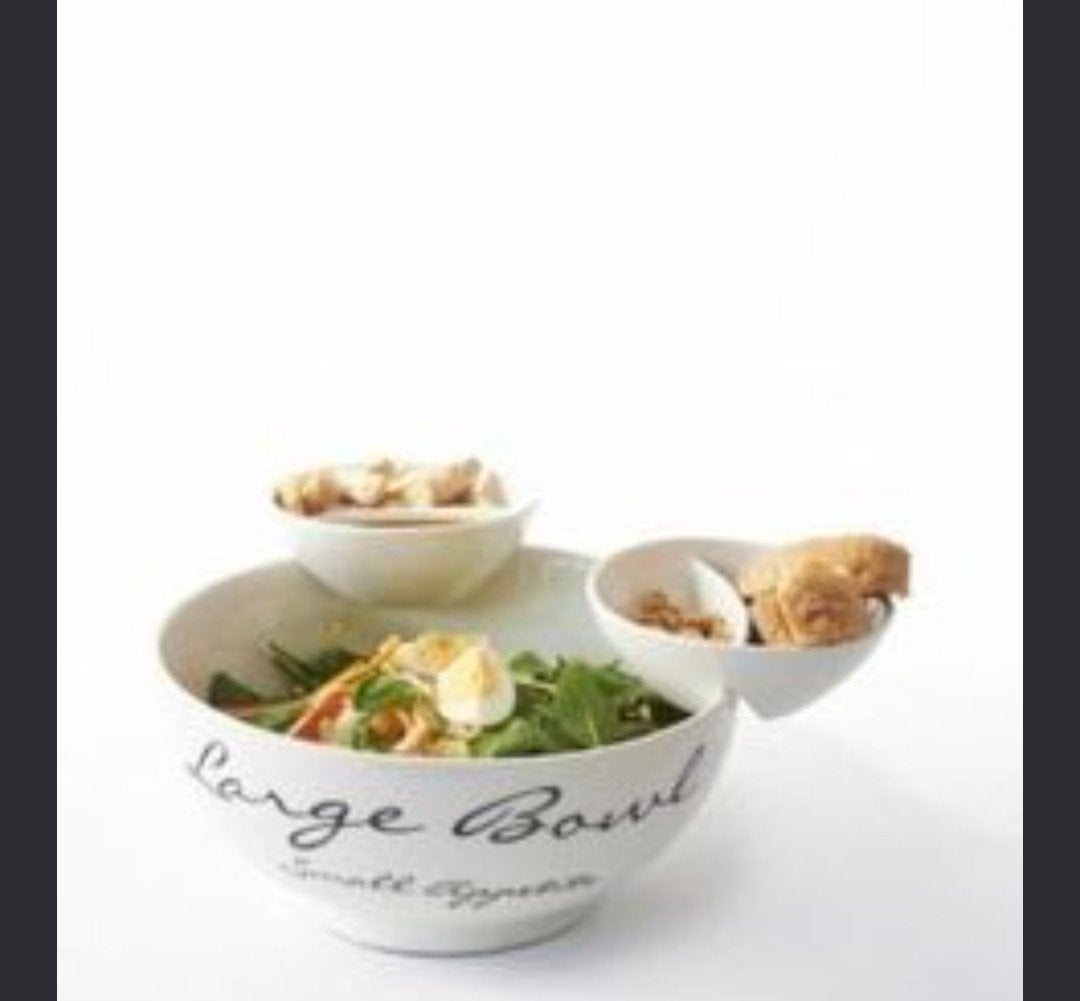 Riviera Maison Large Bowl met 2 Snack Kommen, Huis en Inrichting, Overige merken, Ophalen of Verzenden, Modern, Schaal of Schalen