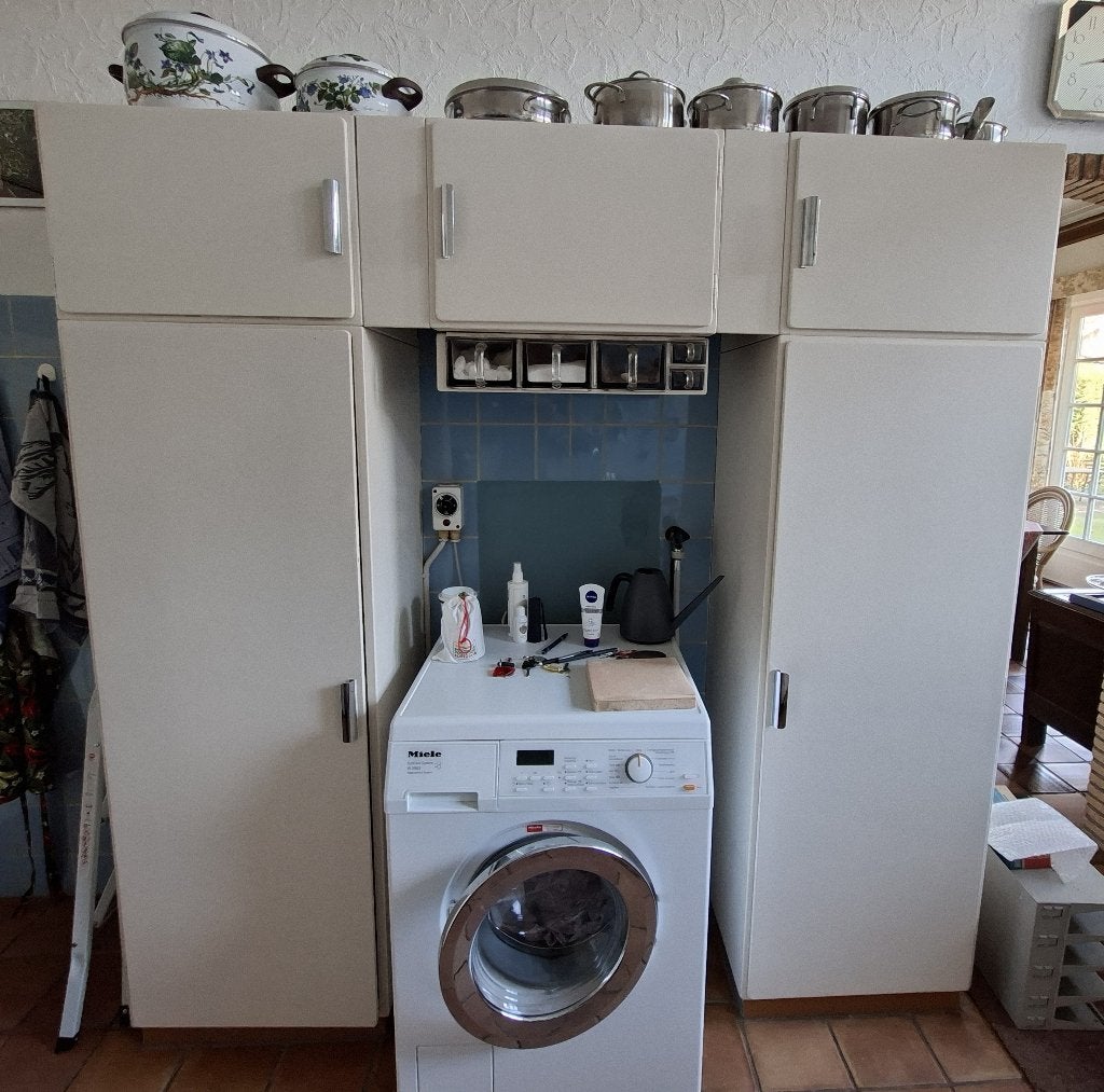 Vintage Bruynzeel keukenkasten, Ophalen, Gebruikt, Wit, 150 tot 200 cm