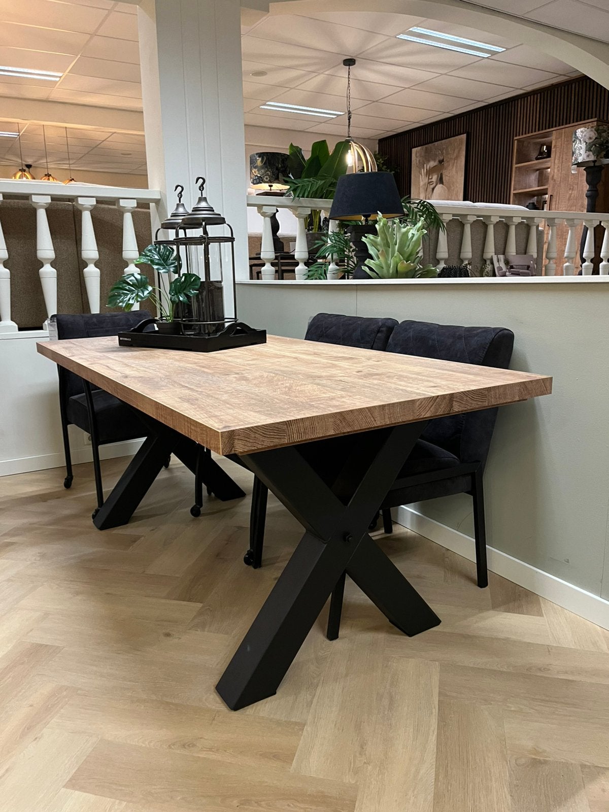 Nieuwe Lamulux eettafel van 849.- voor 375.- kleur mango, Ophalen, Overige materialen, 50 tot 100 cm, Vijf personen of meer