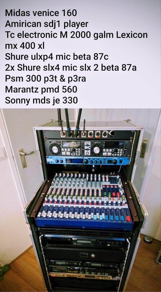 Midas venice 160, Ophalen, Gebruikt, 10 tot 20 kanalen, Microfooningang