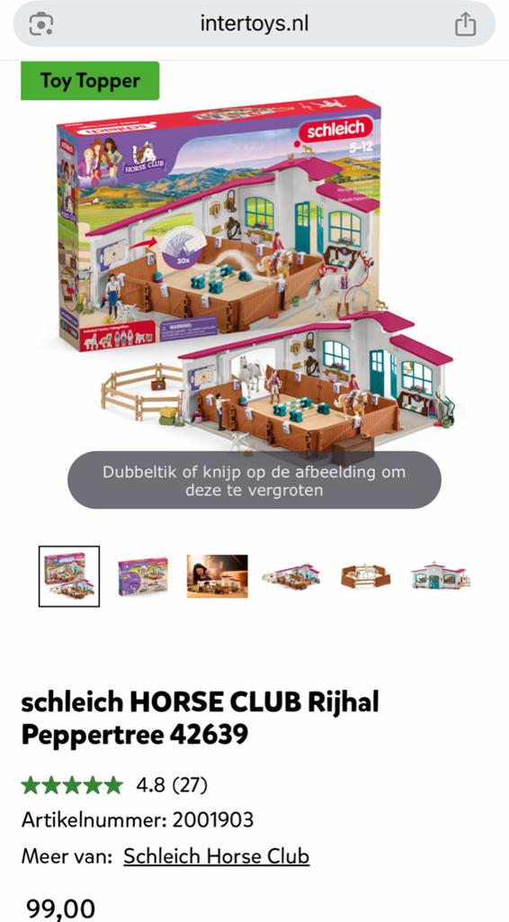 Schleich Horse Club Rijhal Peppertree 42639, Ophalen of Verzenden, Zo goed als nieuw, Jongen of Meisje