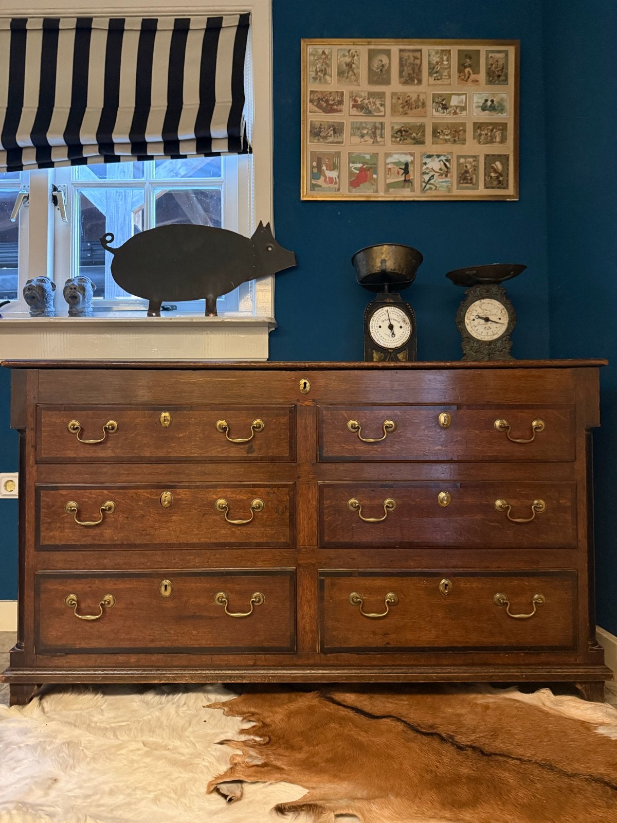 Antieke Engelse Eikenhouten Mulechest uit Lancashire, Huis en Inrichting, Ophalen