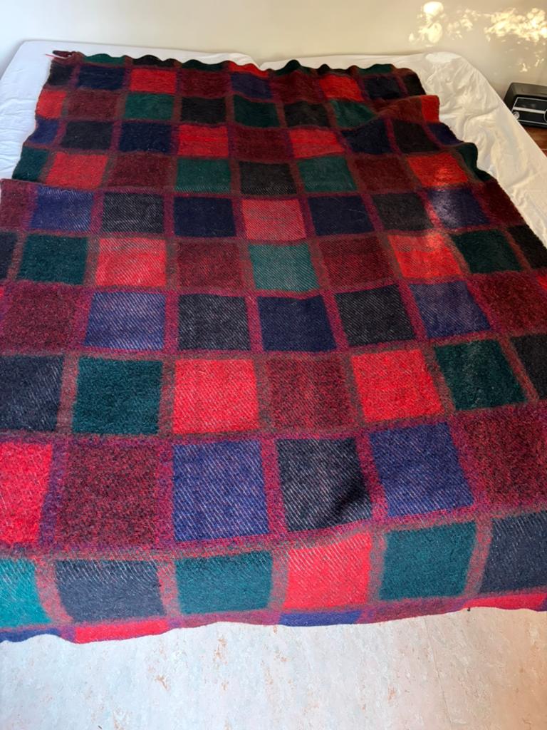 Vintage wollen Zaalberg deken, Gebruikt, Ophalen of Verzenden, Deken of Dekbed, Overige kleuren