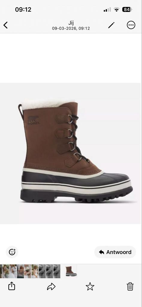 Sorel Caribou Winterschoen - Maat 43,5, Bruin, Boots, Nieuw, Ophalen of Verzenden