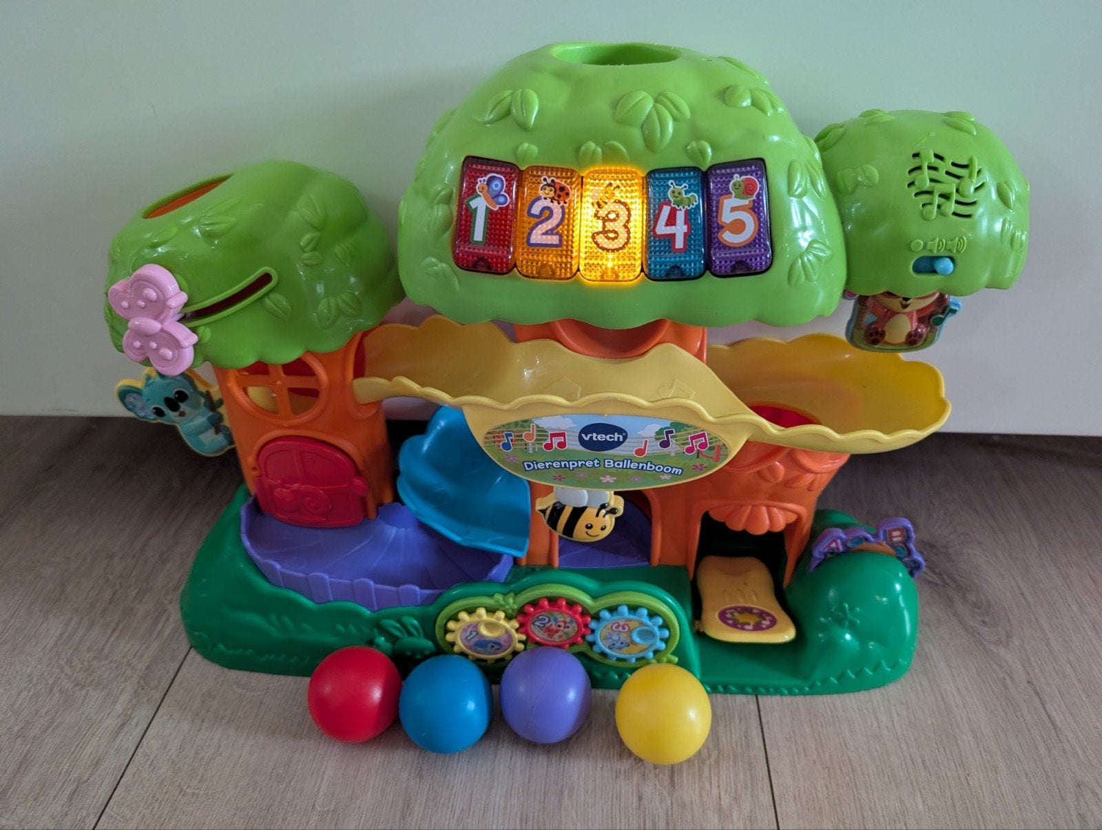 VTech Dierenpret Ballenboom met geluid en licht, Ophalen, Zo goed als nieuw, Overige typen, Met licht