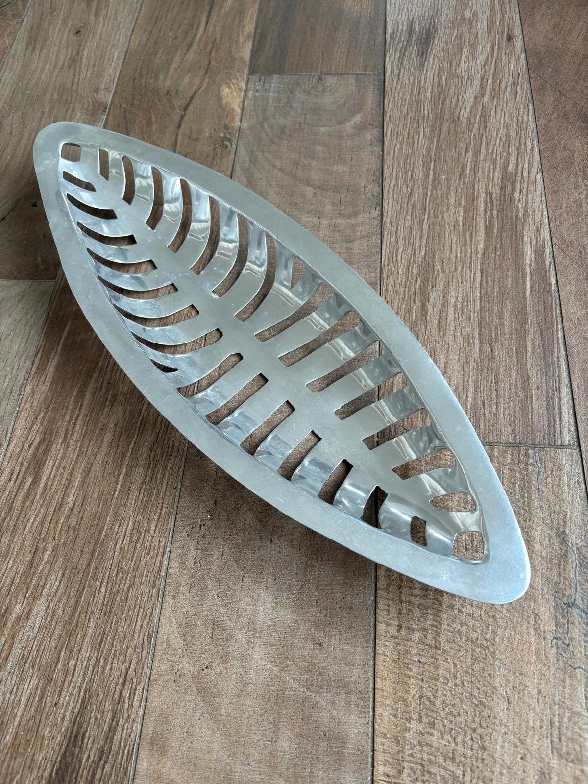 Ovale metalen fruitschaal - Zo goed als nieuw, Huis en Inrichting, Schaal, Ophalen of Verzenden, Zo goed als nieuw, Metaal