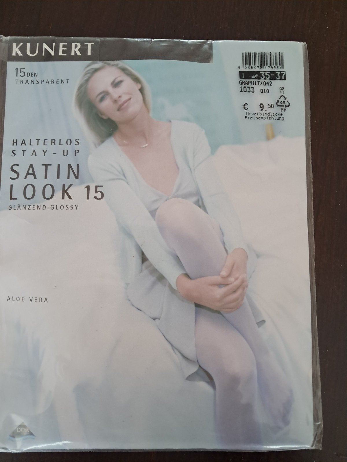 Kunert graphit satin look 16d stay ups schoenmaat 35-37, Ophalen of Verzenden, Nieuw, Grijs, Panty