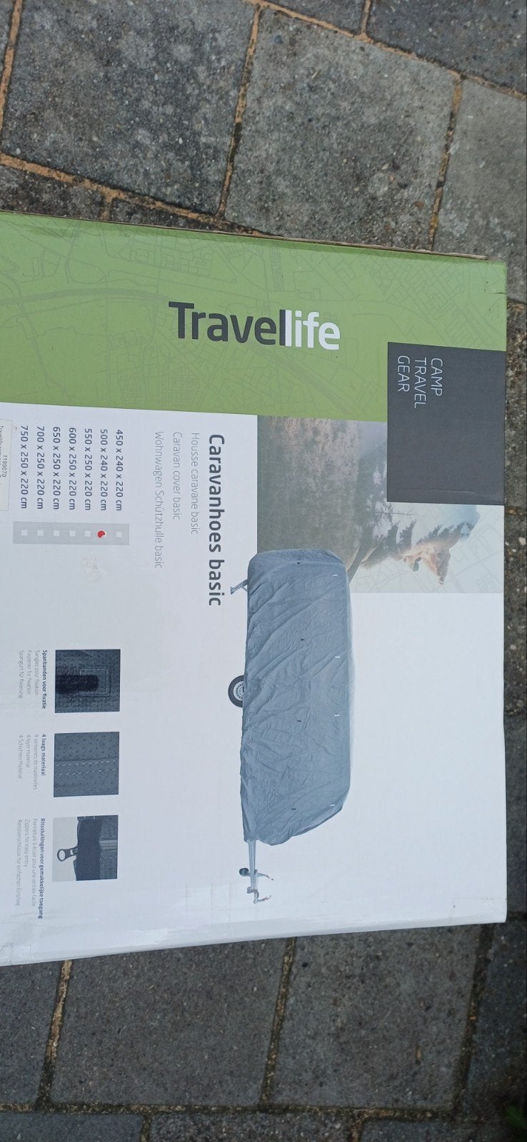 TravelLife Caravanhoes Basic 450-500 - 500x240x220 cm, Ophalen, Nieuw