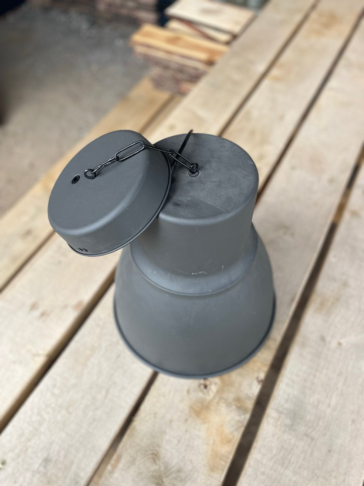 Ikea industriële hanglamp - Grijs, Ophalen, Gebruikt, Metaal