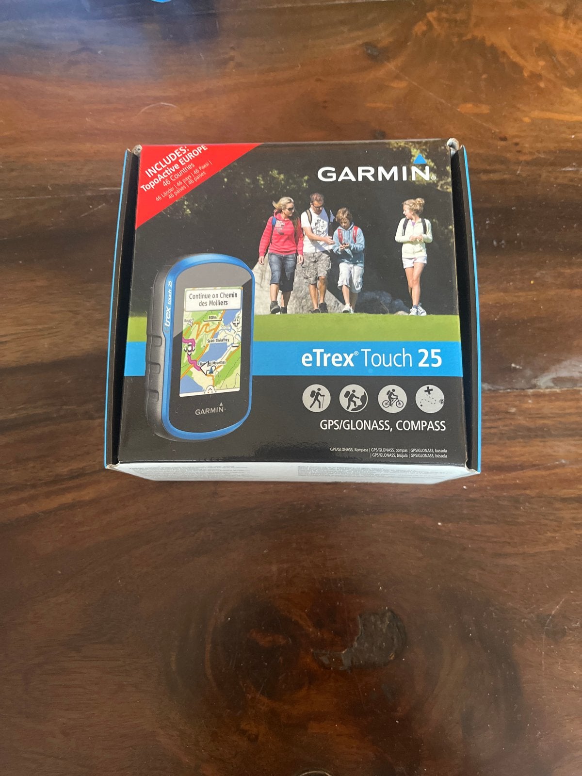 Garmin eTrex Touch 25 GPS met kabel en handleiding, Ophalen of Verzenden, Gebruikt, Heel Europa, Landkaarten