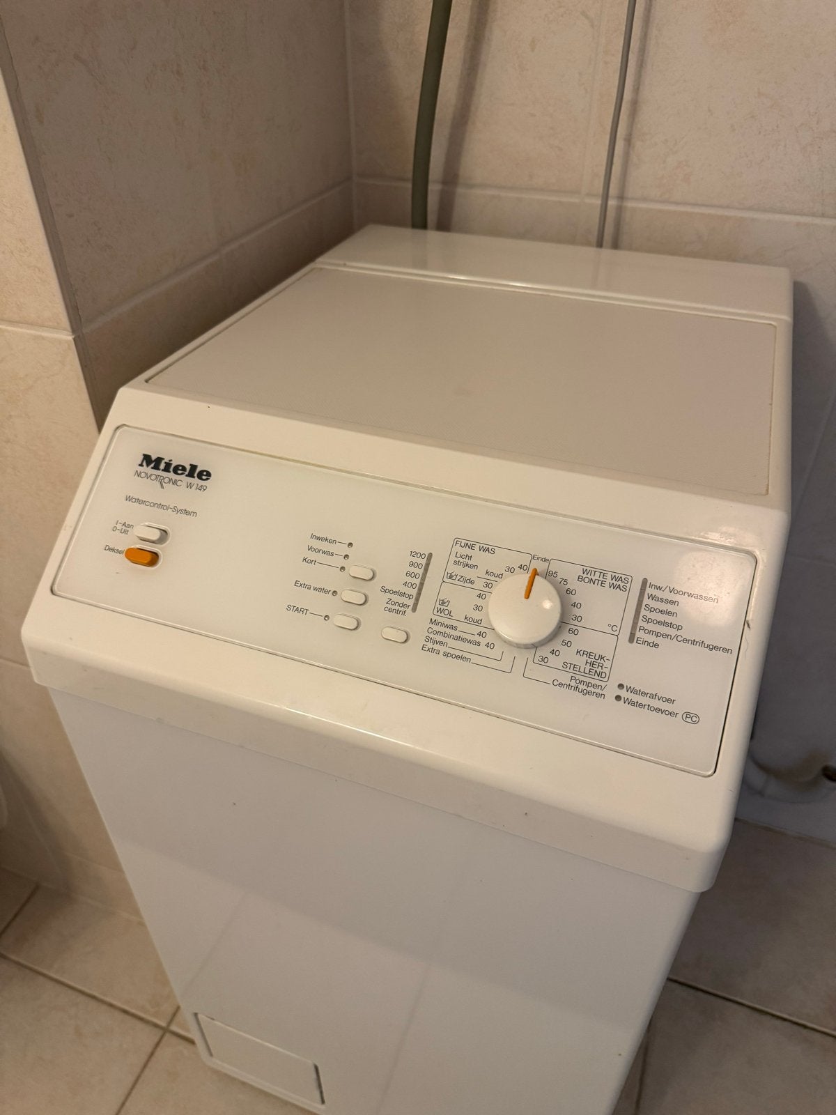 Miele Novotronic W 149 Bovenlader Wasmachine 5kg 1200 toeren, Witgoed en Apparatuur, Wasmachines, Ophalen, 1200 tot 1600 toeren