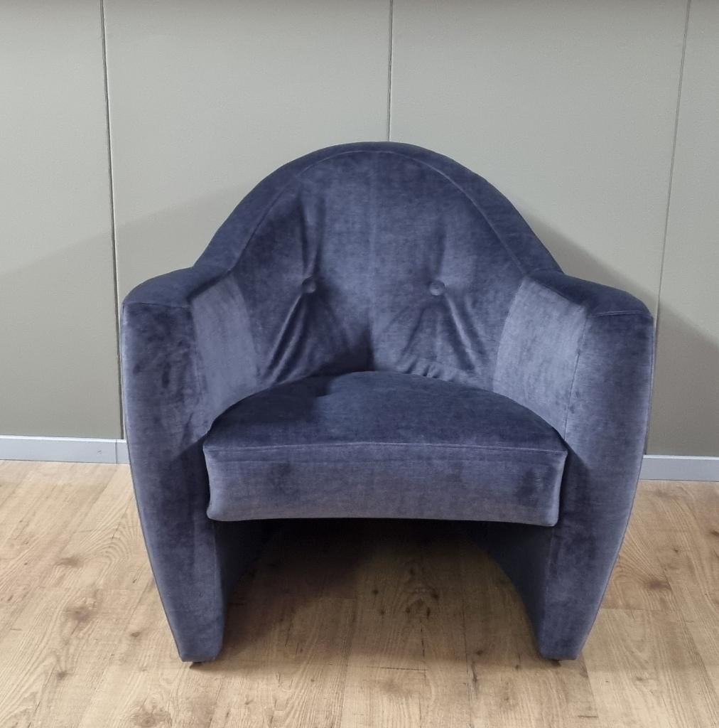 Leolux Carrabita fauteuil Refurbished - nieuwe stof velours, 100 tot 125 cm, Nieuw, Ophalen of Verzenden, Stof