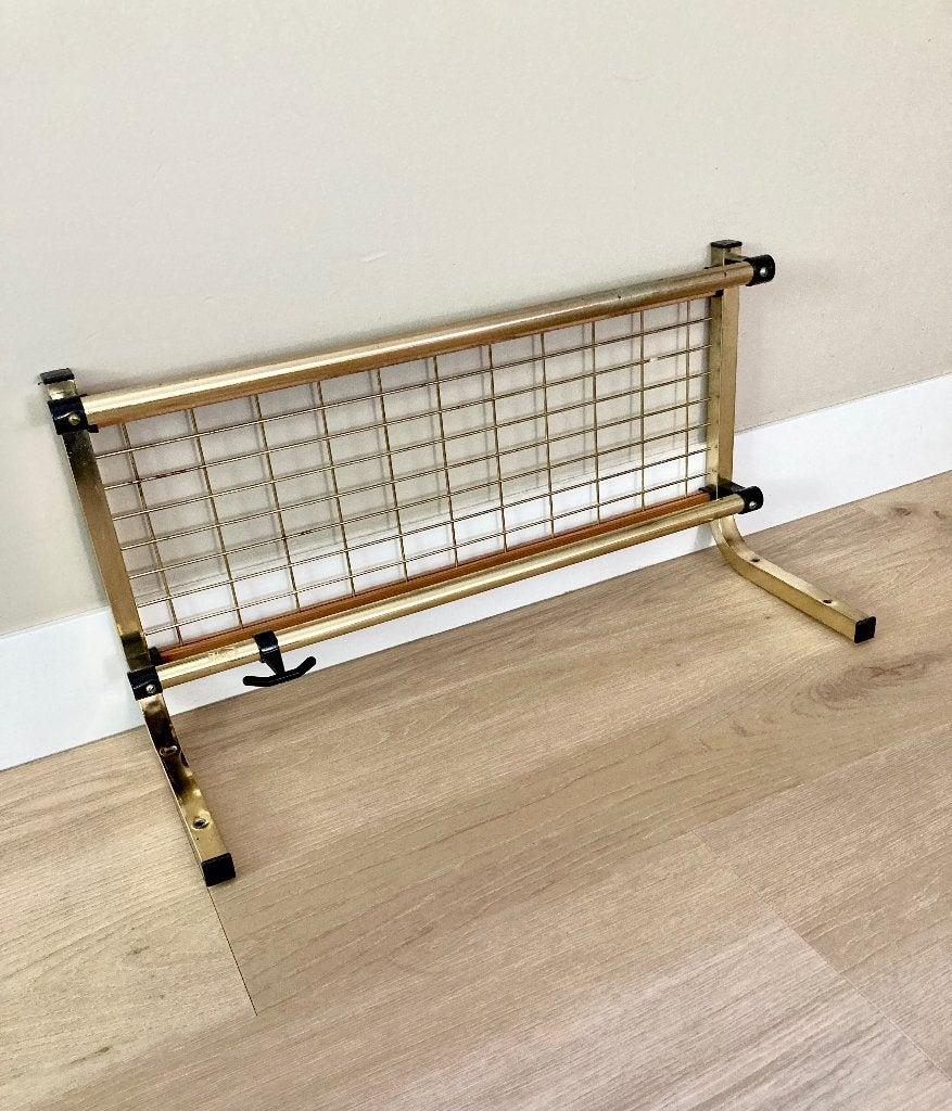 Habo Zweden: vintage wandkapstok. Metaal met hout. Jaren 50., Huis en Inrichting, Woonaccessoires | Kapstokken, Wandkapstok, Gebruikt