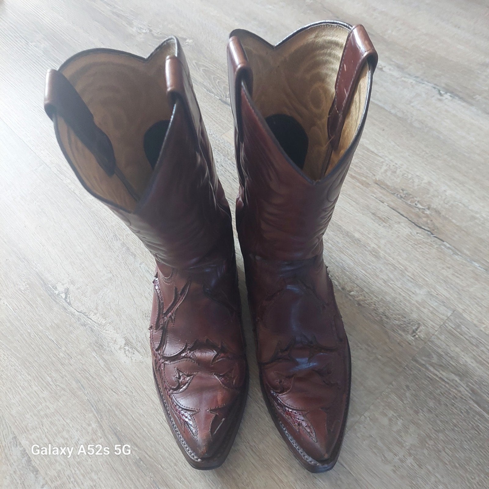 Sendra cowboylaarzen - Bruin leer met slangenprint, Kleding | Heren, Schoenen, Ophalen of Verzenden, Zo goed als nieuw, Bruin