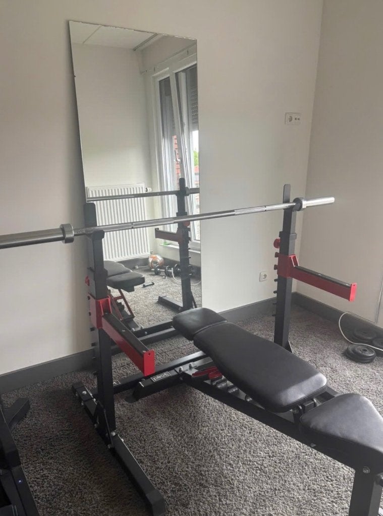 Bench Press Set with Rack, Ophalen, Benen, Krachtstation, Aluminium