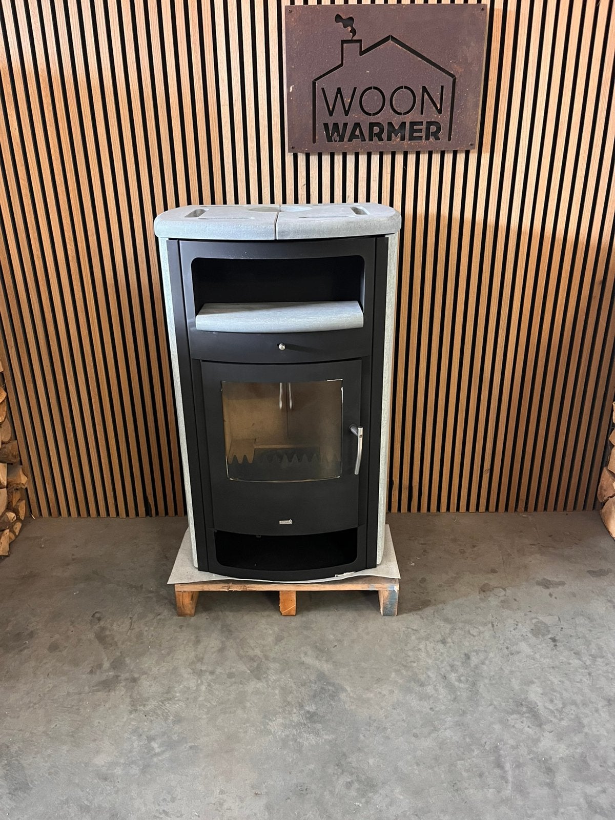 26086 Speksteenkachel Hark 8kw, Ophalen, Info@woonwarmer.nl, Gebruikt, Houtkachel