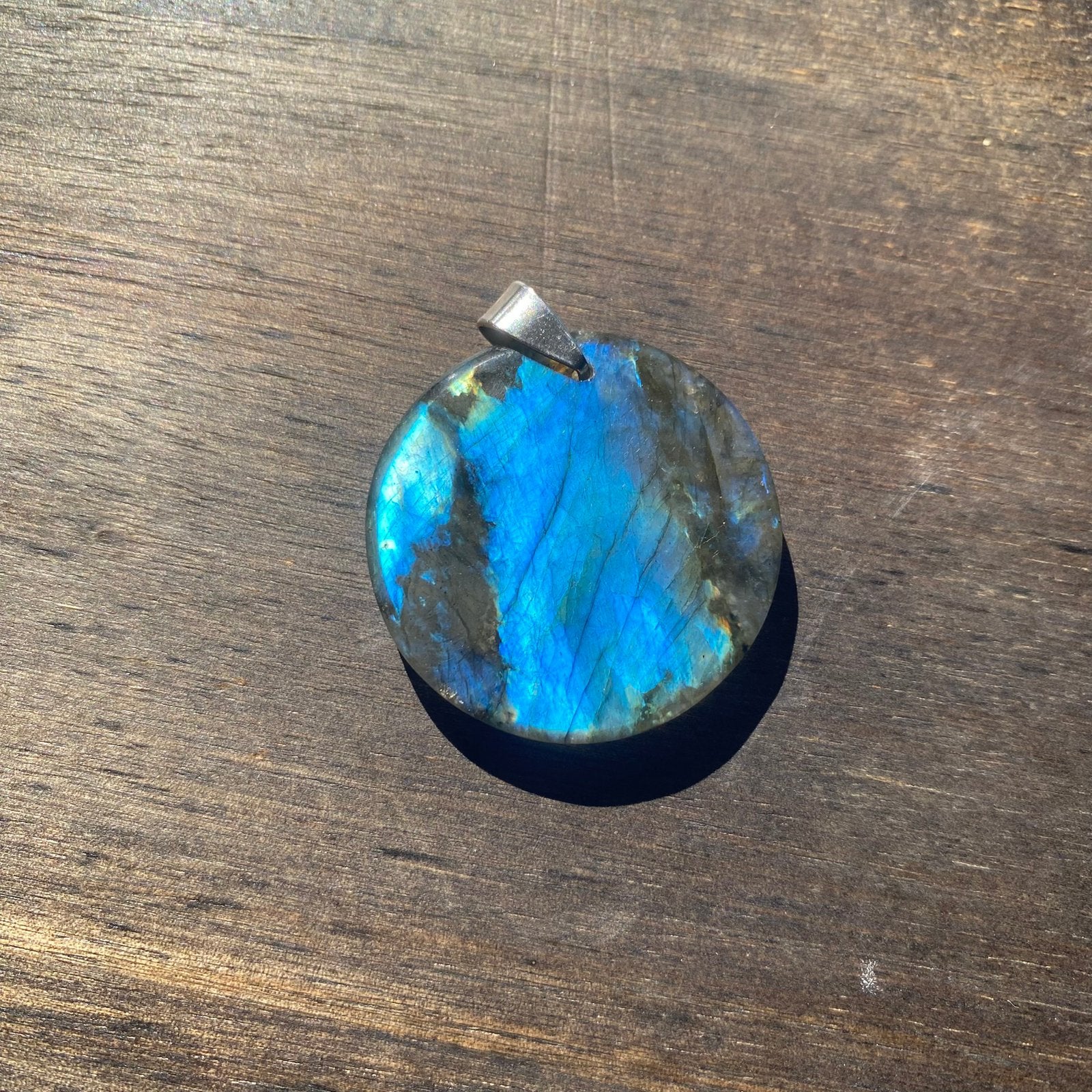 Prachtige blauwe Labradoriet hanger, Overige voorstellingen, Blauw, Ophalen of Verzenden, Zo goed als nieuw