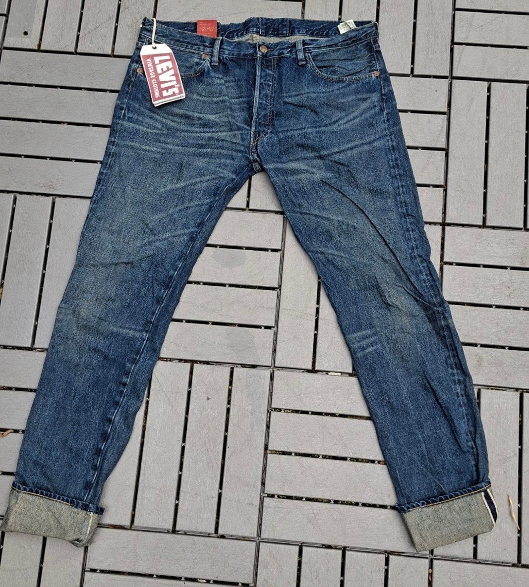 Levi's LVC 1955 501XX Big E Selvedge STF W36 L34, Blauw, Overige jeansmaten, Ophalen of Verzenden, Zo goed als nieuw