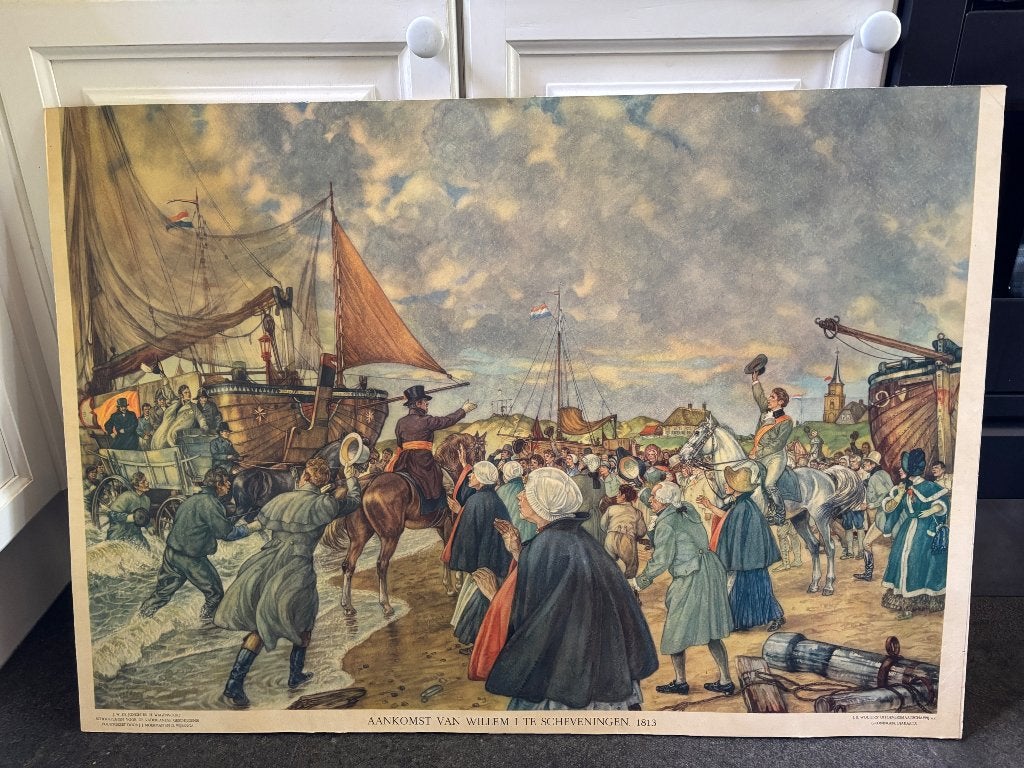 Oude schoolplaat Willem 1, Ophalen of Verzenden, Geschiedenis