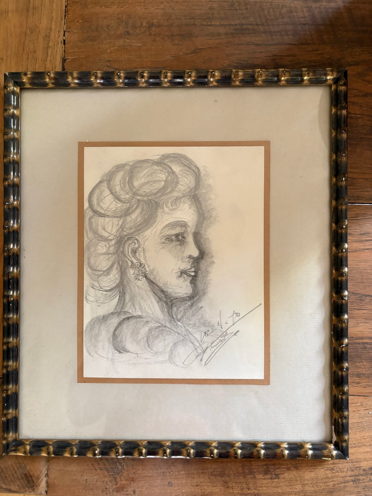 potloodtekening van de Larense kunstenaar Peter Zwart, Ophalen