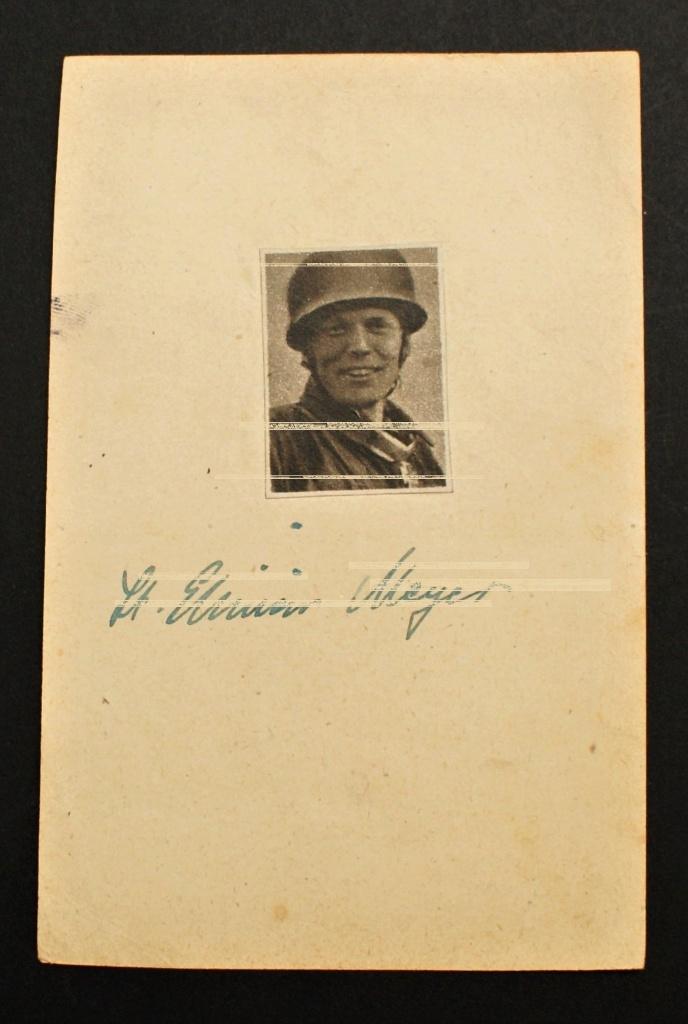 Org handtekening kaart - FJ paratrooper Glider RK drager, Ophalen of Verzenden, Luchtmacht, Duitsland, Kunstobject
