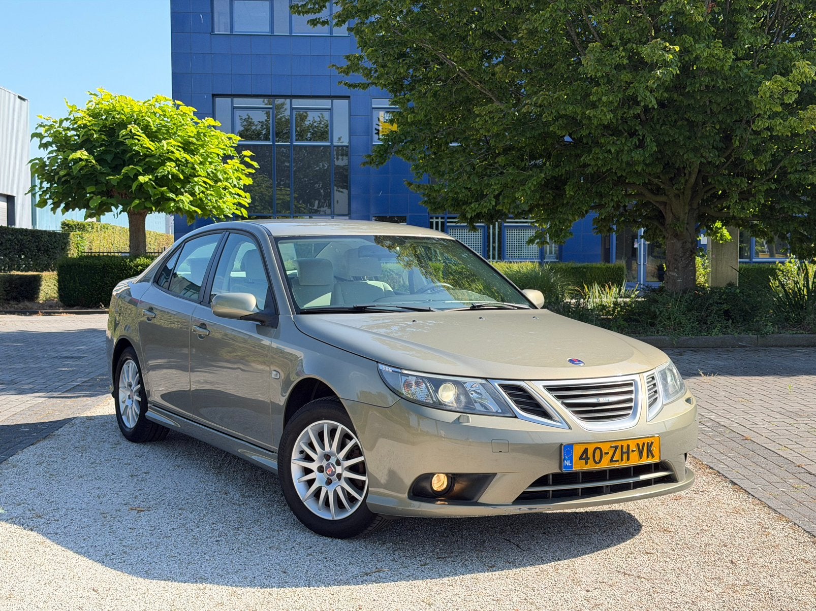 Saab 9-3 1.8 I Sport Sedan 2008 Groen, Auto's, Saab, 4 cilinders, 122 pk, Origineel Nederlands, Handgeschakeld