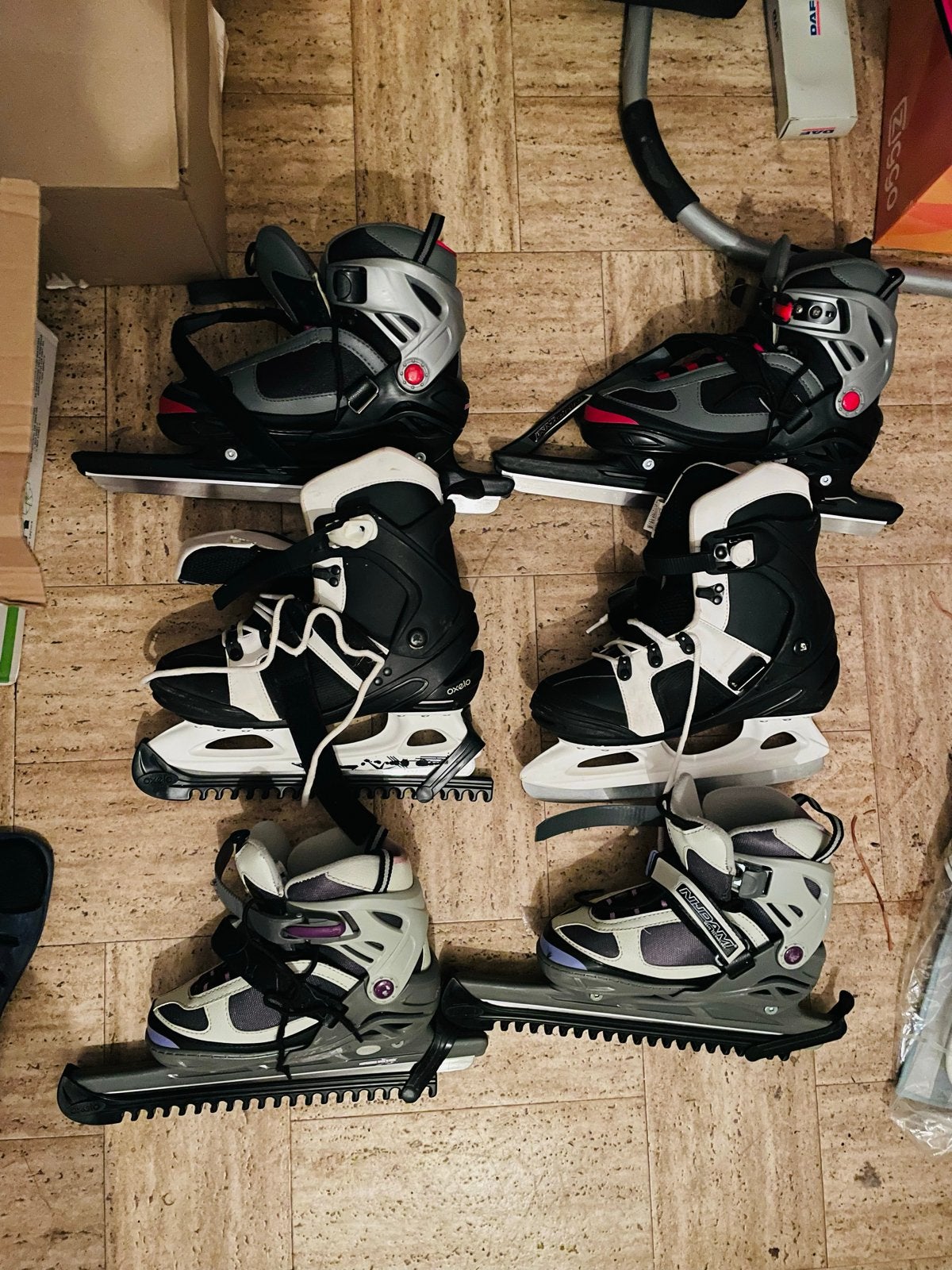 Diverse schaatsen: ijshockey, combi-noren, verstelbaar, Ophalen, Gebruikt, Noren, Overige merken