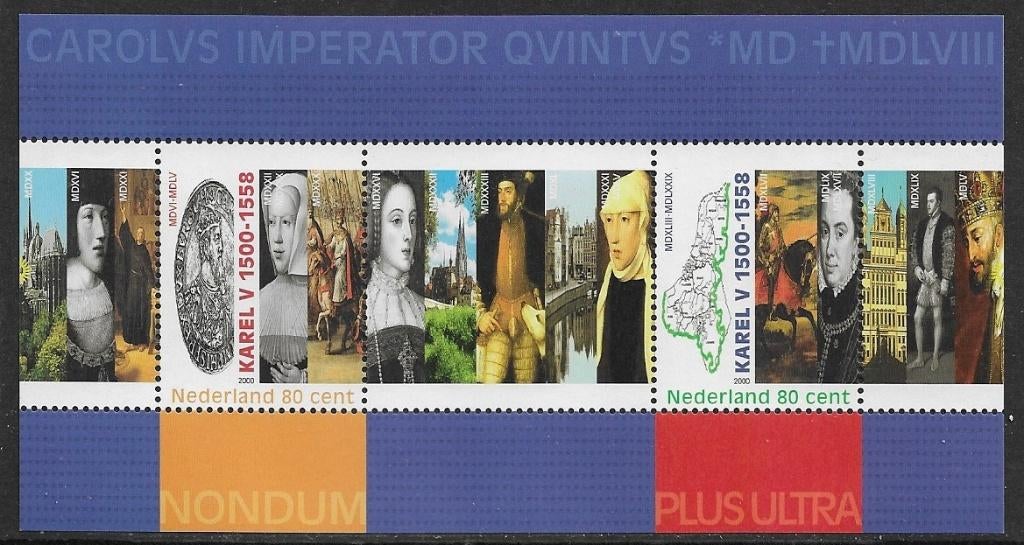 103.nederland nvph Blok1877 geboortedag Karel V cw 2.00, Postzegels en Munten, Postzegels | Nederland, Ophalen of Verzenden, Na 1940