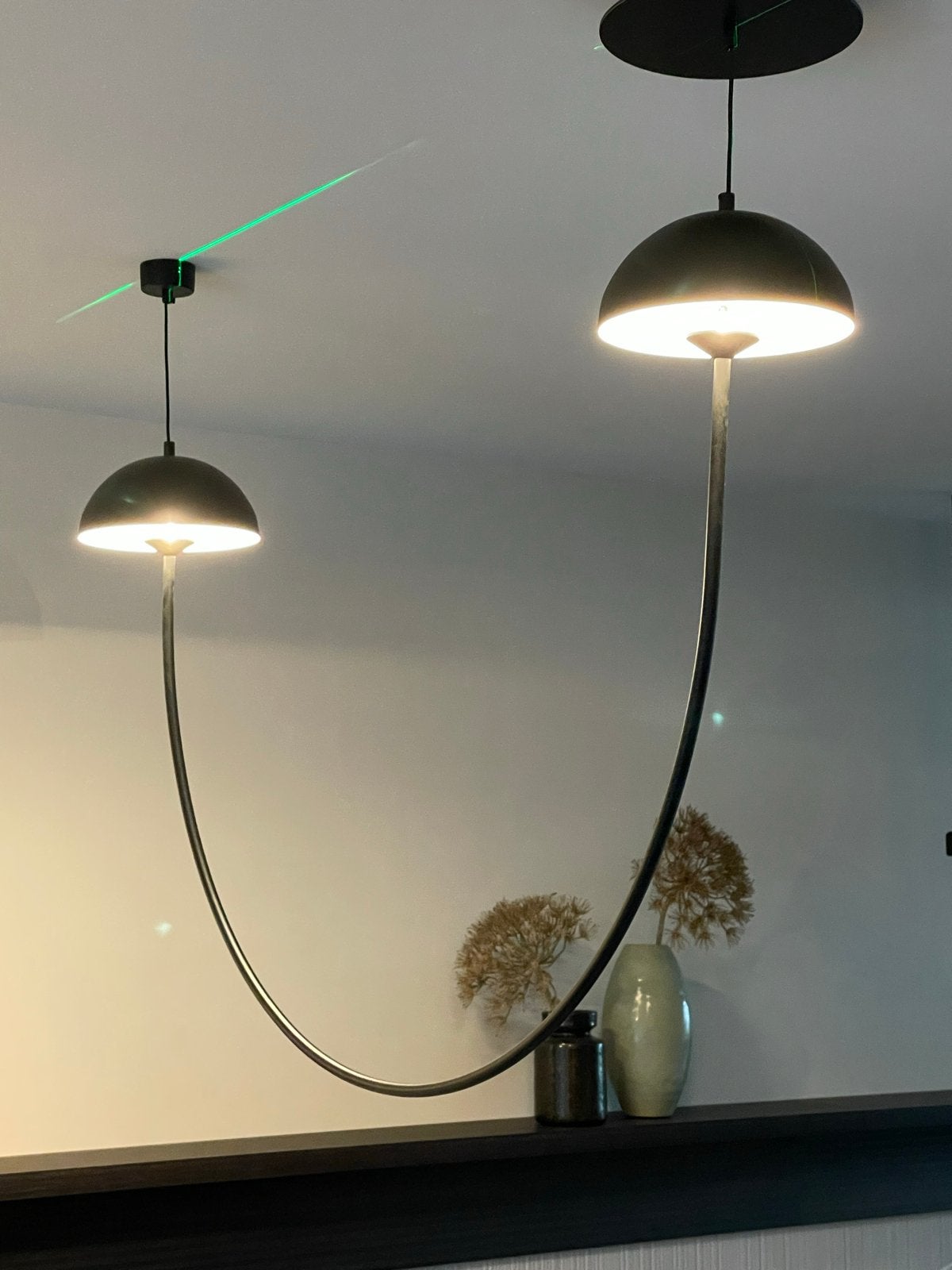 Luxcambra Champignon hanglamp - Zwart, 2x LED 6,3W, Ophalen, Gebruikt, Metaal, Overige fittingen