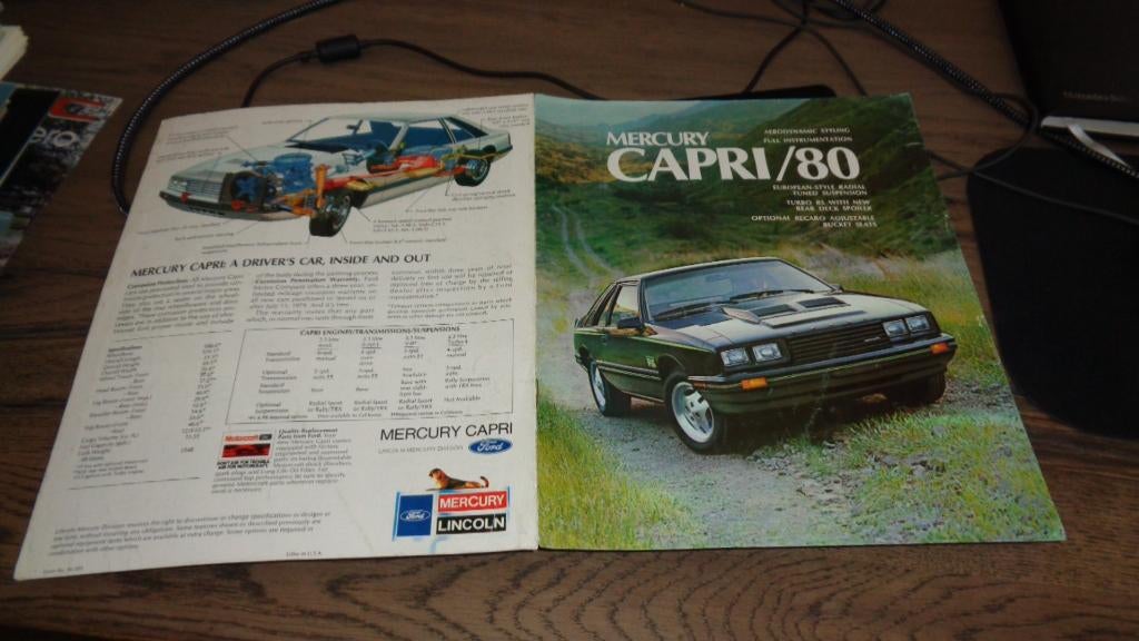 USA Folder  MERCURY  CAPRI  1980, Verzenden, Gelezen, Overige merken