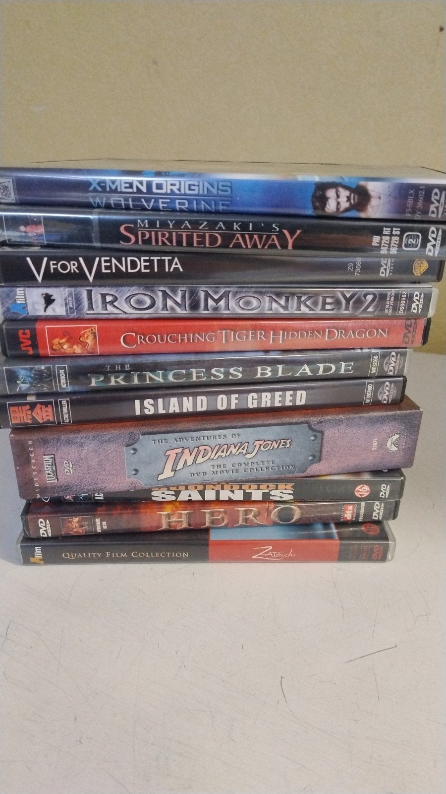 14 DVDs Indiana Jones, Spirited Away, Wolverine, AsiaCinema, Alle leeftijden, Verzenden, Nieuw in verpakking