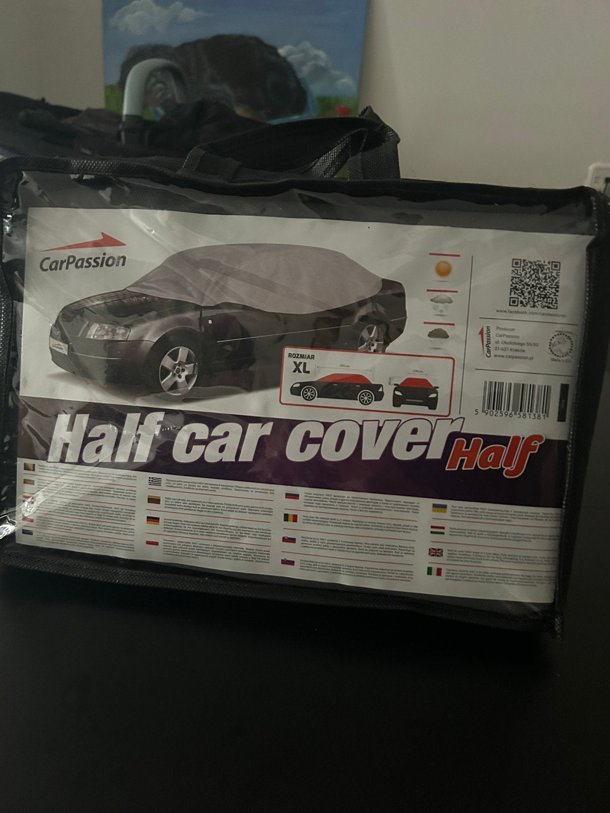 Nieuwe CarPassion Half Car Cover (Halve Autohoes) - Maat XL, Auto diversen, Autohoezen, Ophalen of Verzenden, Nieuw