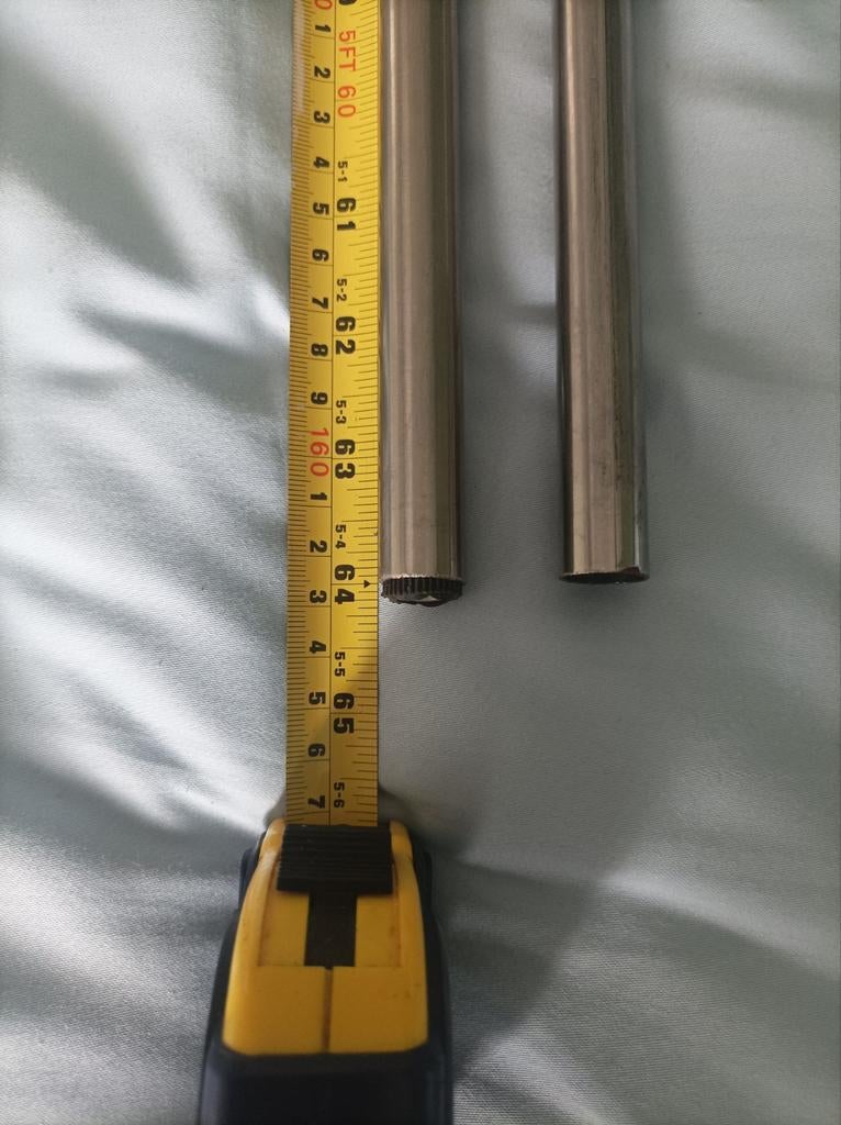 Rvs gordijn roe 325cm, Ophalen, Minder dan 100 cm
