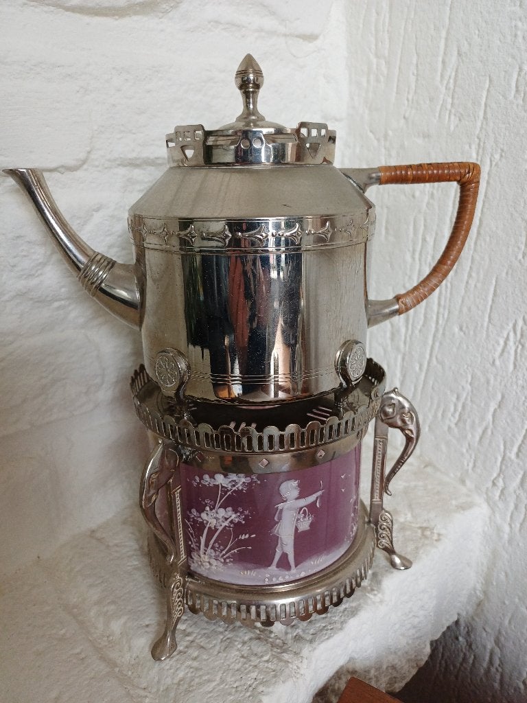 Art Deco rechaud + theepot (bouilloire), KMD Daalderop Tiel, Ophalen of Verzenden