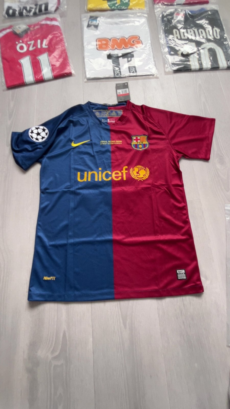 Gloednieuw FC Barcelona Messi thuisshirt 2009 Champions Leag, Maat L, Ophalen of Verzenden, Nieuw, Shirt