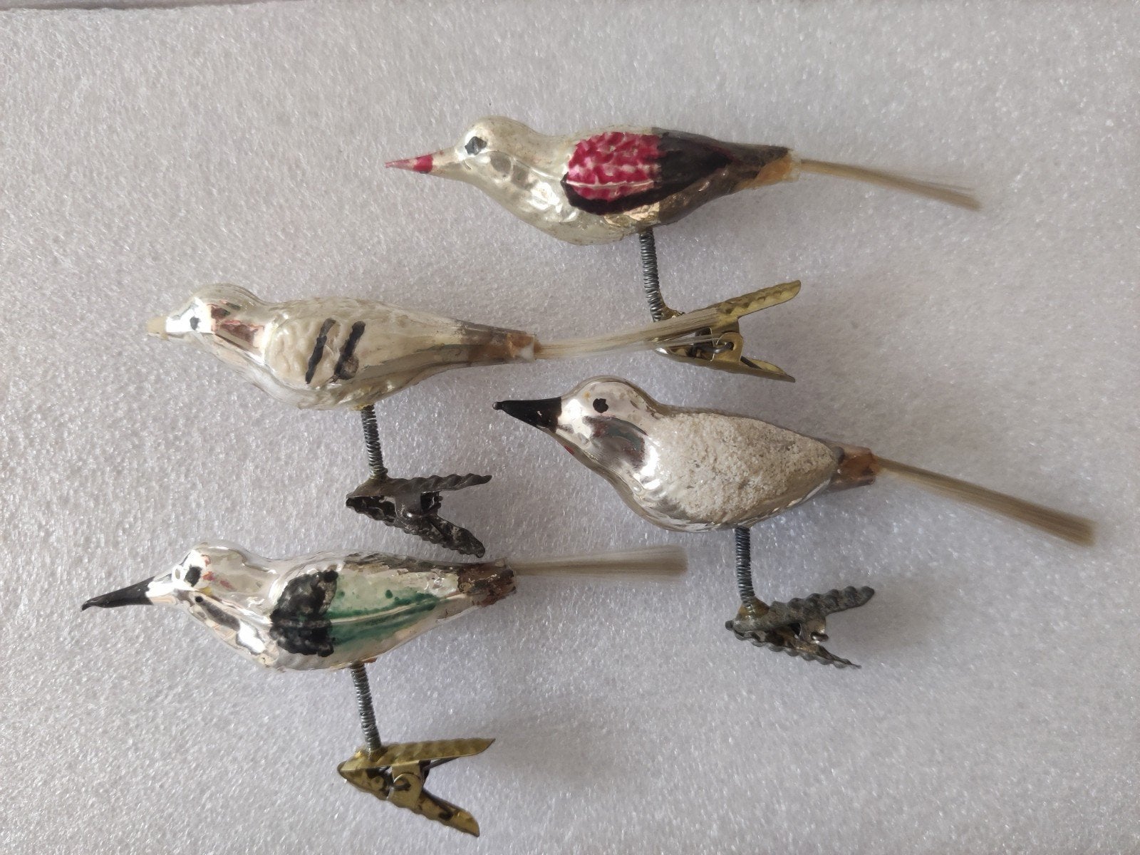 Vier oude vogeltjes kerstboom, Diversen, Kerst, Ophalen of Verzenden