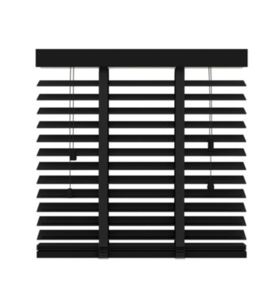 2 x Luxaflex Jaloezie Hout gamma 50 mm 160 (b) X 180 (h), Ophalen, Gebruikt, Zwart
