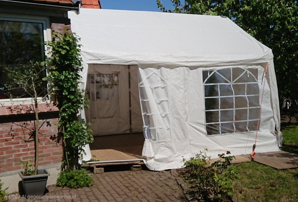 Partytent 4x4m, Ophalen, Gebruikt, Partytent, 4 tot 6 meter