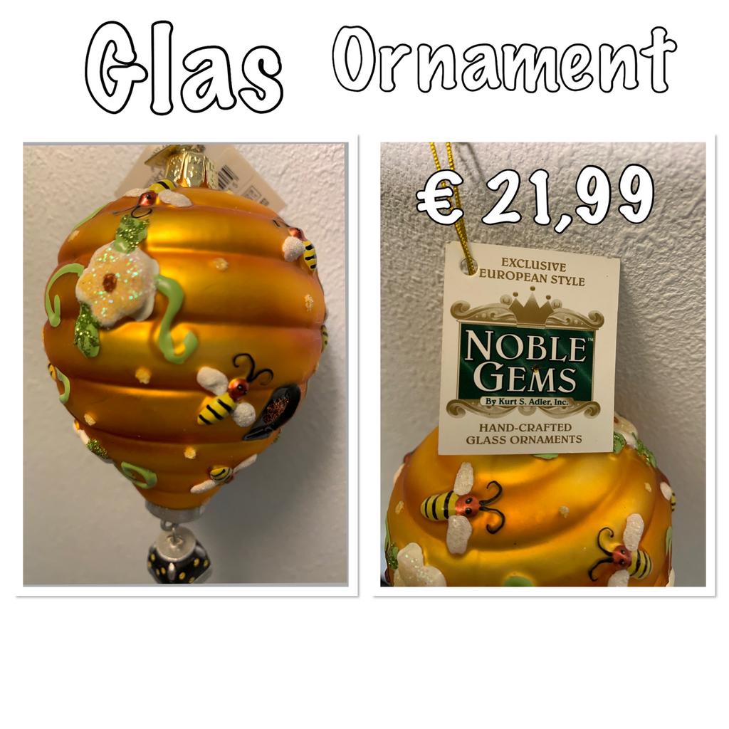 Glas ornament Kurt Adler Nieuw, Ophalen of Verzenden, Nieuw