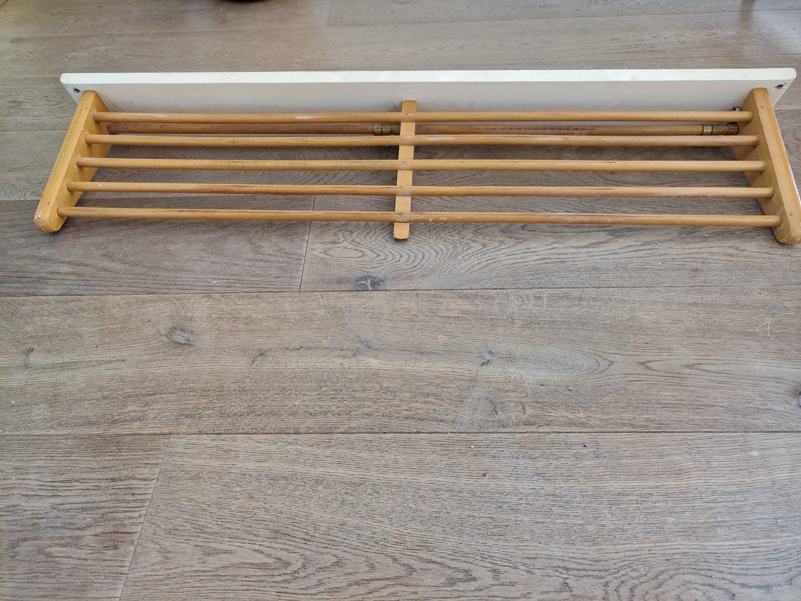 Vintage houten wandkapstok, Gebruikt, 100 tot 150 cm, Hout, Ophalen