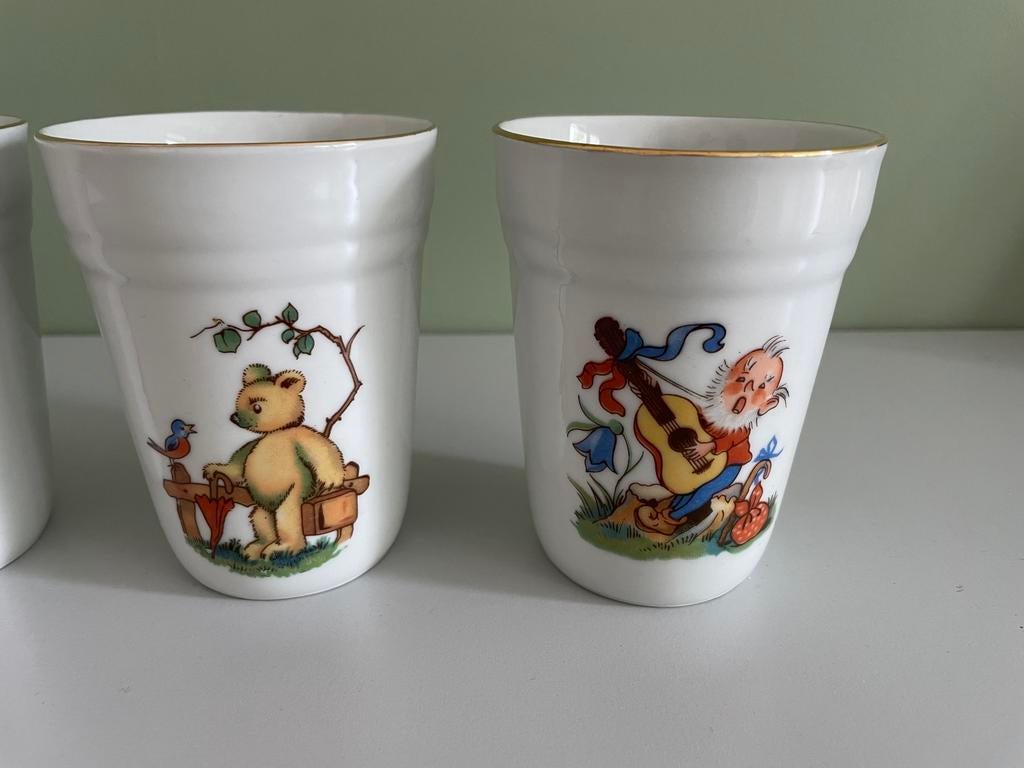4 brocante bekers, Ophalen of Verzenden