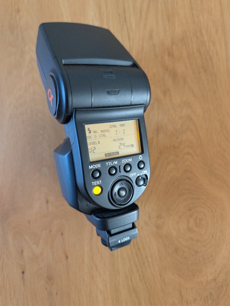 Sony top flitsers HVL-F58AM en HVL-F43AM en draadloze sets, Externe flitser, Ophalen of Verzenden, Sony, Sony