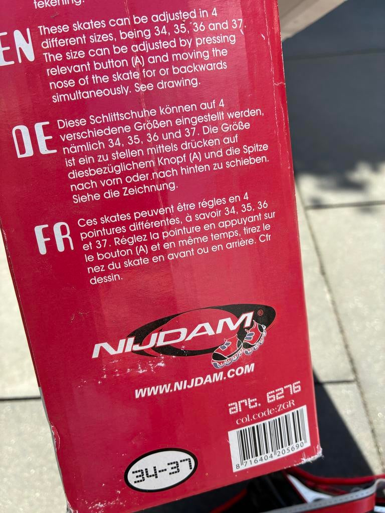 Nijdam verstelbare inline skates (maat 34-37), Ophalen, Gebruikt, Overige typen, Nijdam
