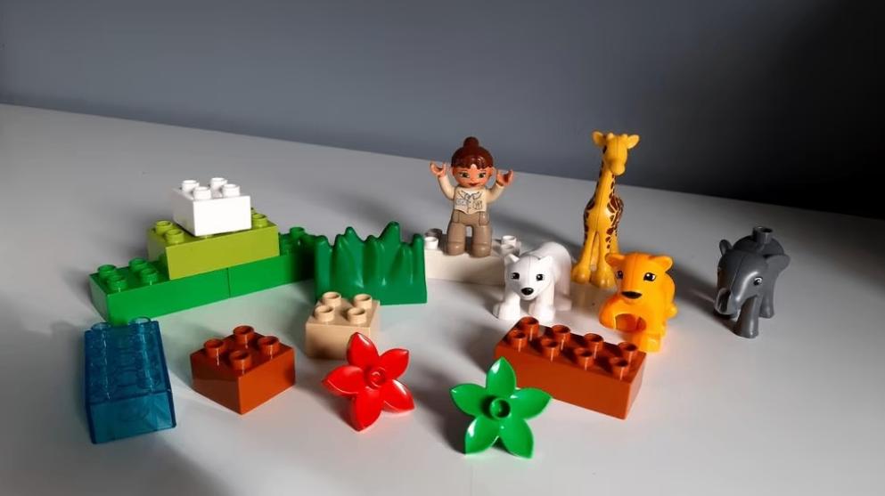 Lego / Duplo babydierentuin, Ophalen of Verzenden, Zo goed als nieuw, Complete set, Duplo