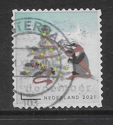 2021, Decemberzegel, Das met kerstboom [3982] (K0301), Ophalen of Verzenden