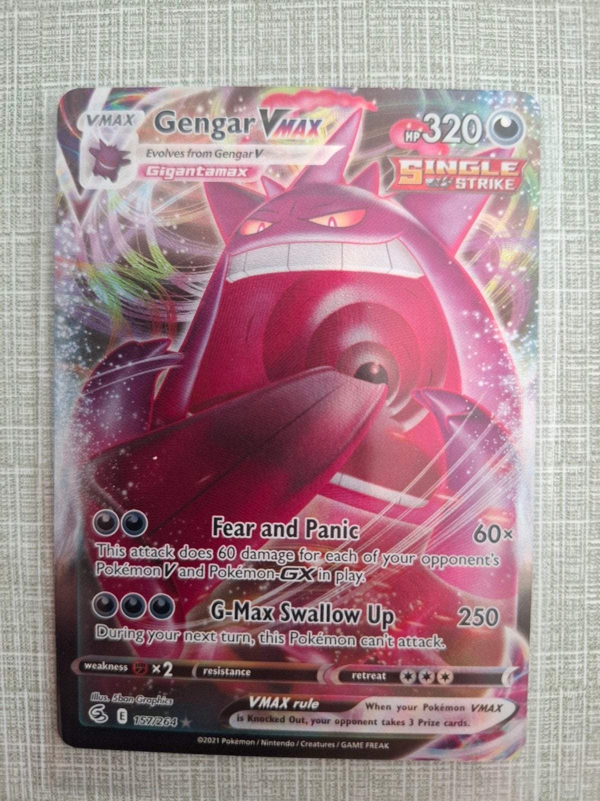 Gengar Vmax fst 157, Ophalen of Verzenden, Zo goed als nieuw