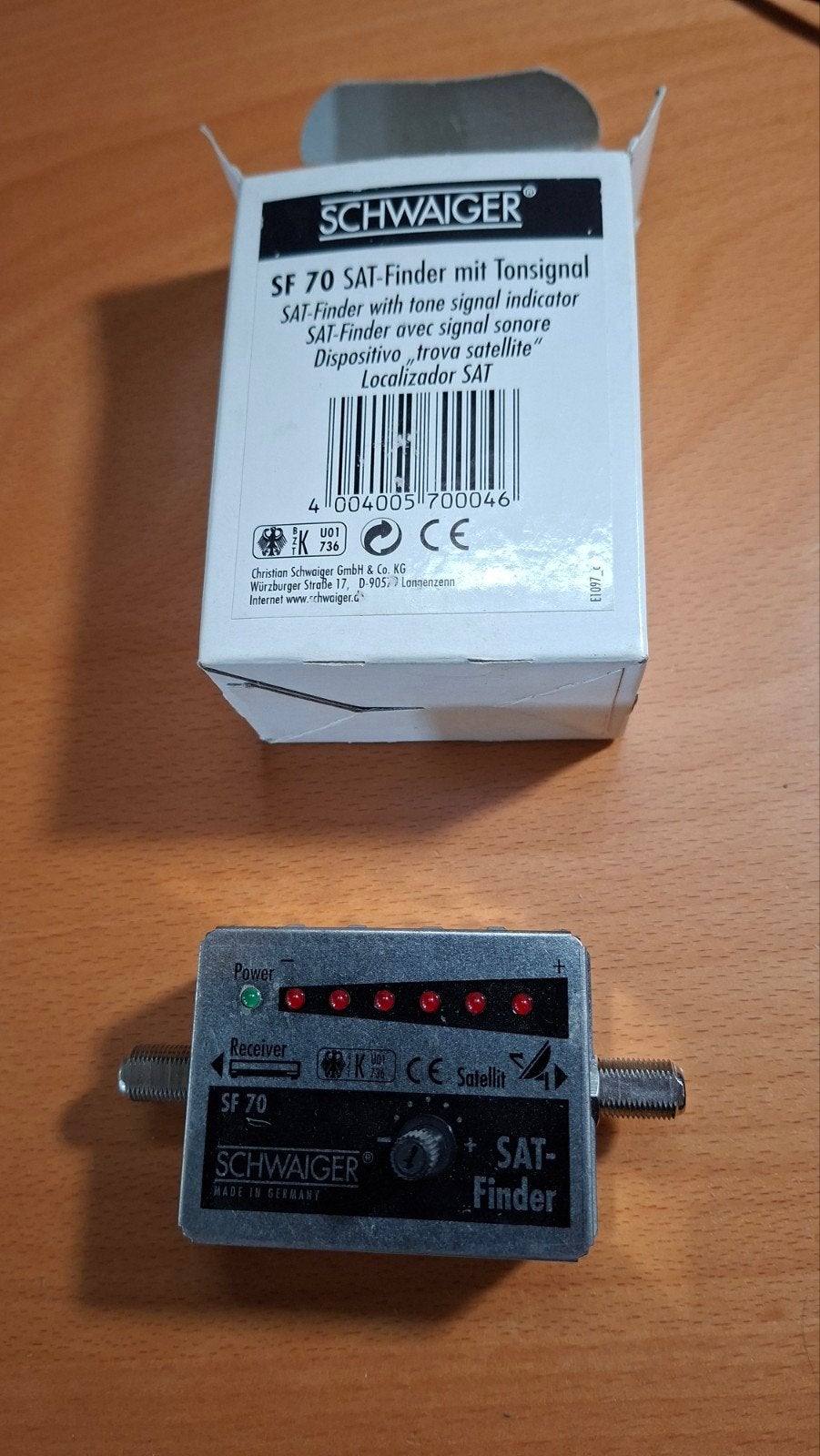 Schwaiger SF 70 SAT-Finder met toonsignaal, Ophalen of Verzenden, Nieuw, (Schotel)antenne-accessoires, Overige merken