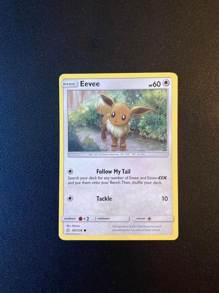 Pokemon kaart Eevee, Ophalen of Verzenden, Zo goed als nieuw