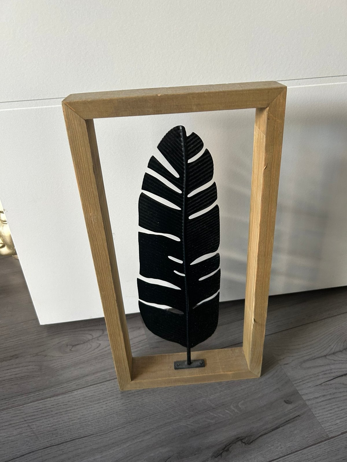 houten lijst met veer, Ophalen of Verzenden, Zo goed als nieuw, Hout