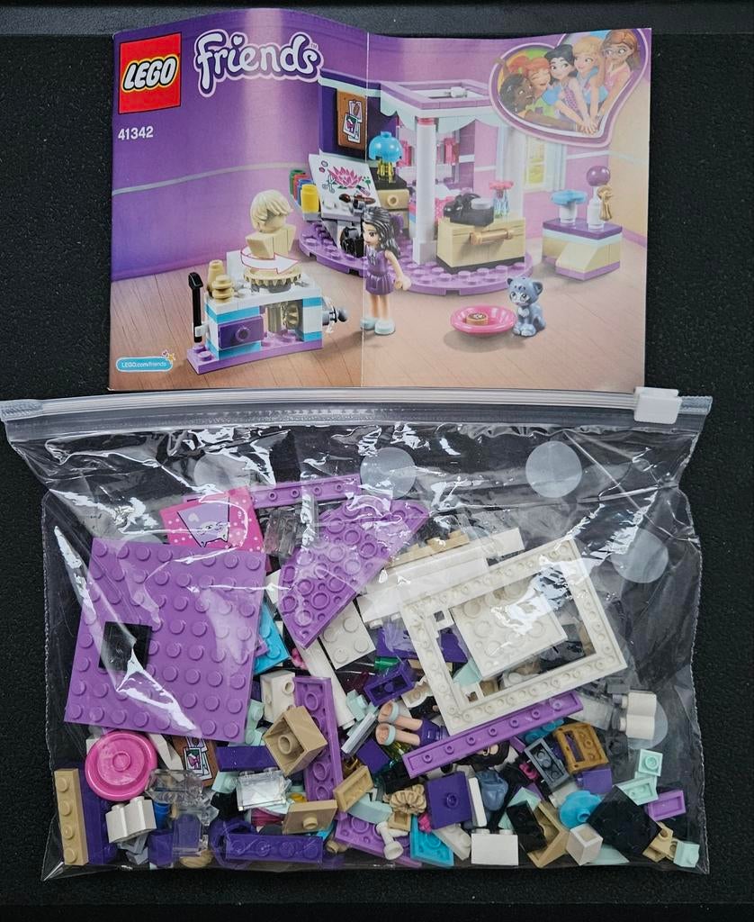 Lego Friends 41342 Emma's slaapkamer, Ophalen of Verzenden, Zo goed als nieuw, Complete set, Lego